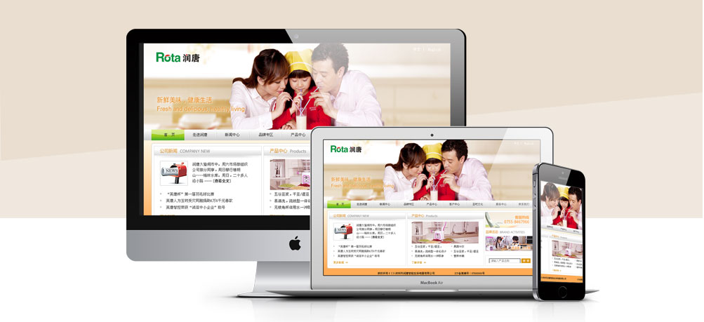 深圳潤唐生活電器網(wǎng)站建設(shè)案例